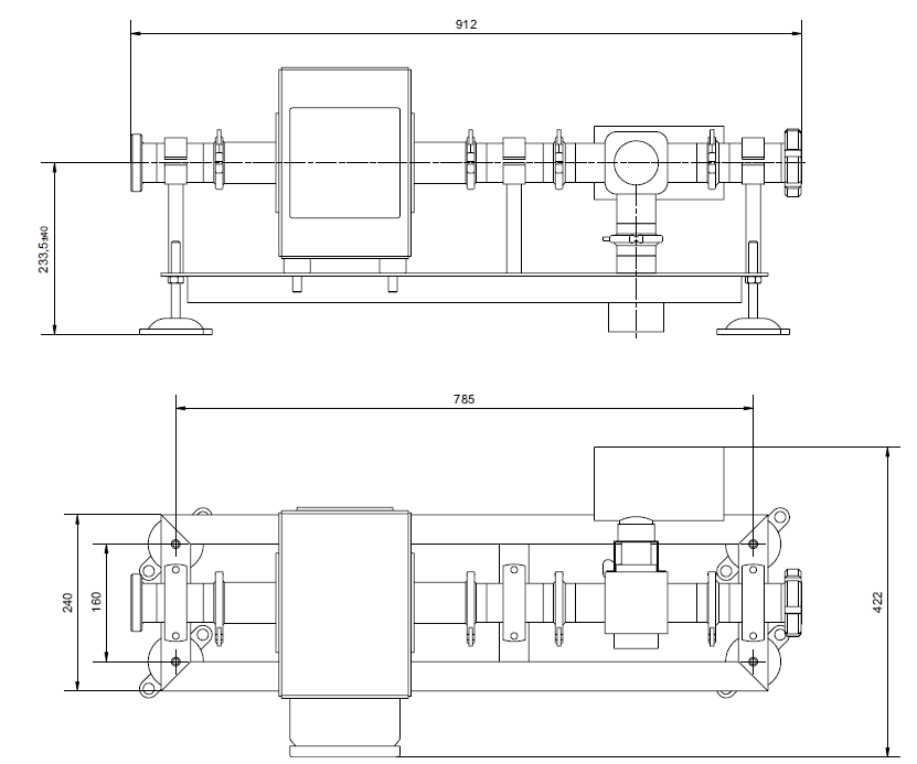 technical specifications Pulse2 Inline metal detector